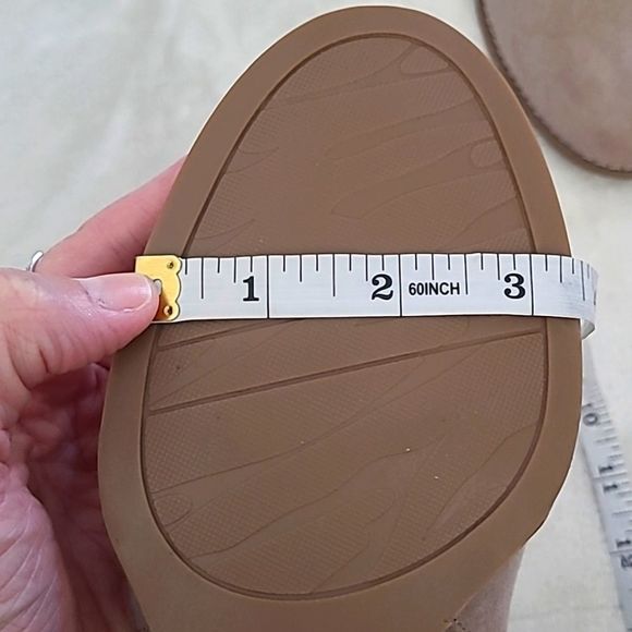 Madden Girl Greteel Wedge Bootie 8.5 Womens Hidden Heel Beige Closed Toe 3 Boho - Picture 14 of 14